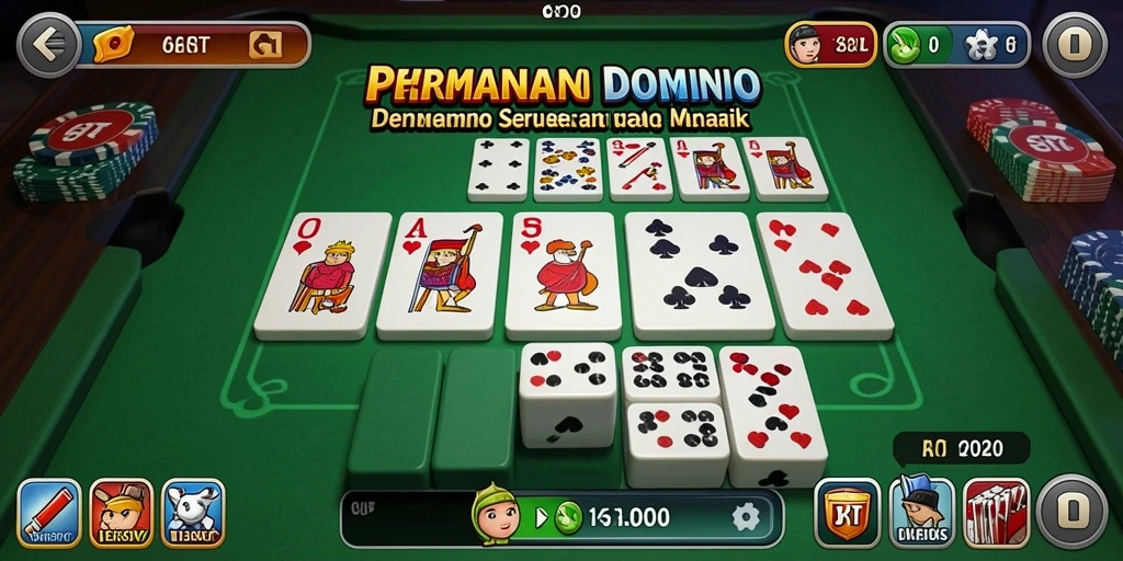 Tampilan gameplay seru dalam permainan Domino 6RT.