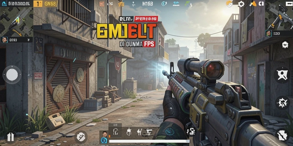 Screenshot GN168 menunjukkan adrenalin tinggi dalam pertempuran FPS.