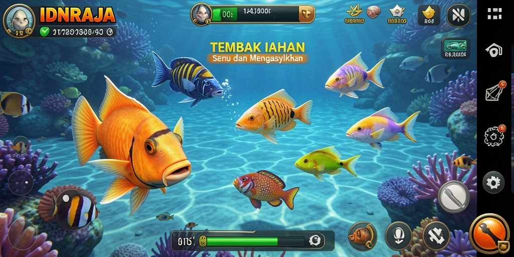 Gameplay menarik dalam permainan tembak ikan IDNRAJA.