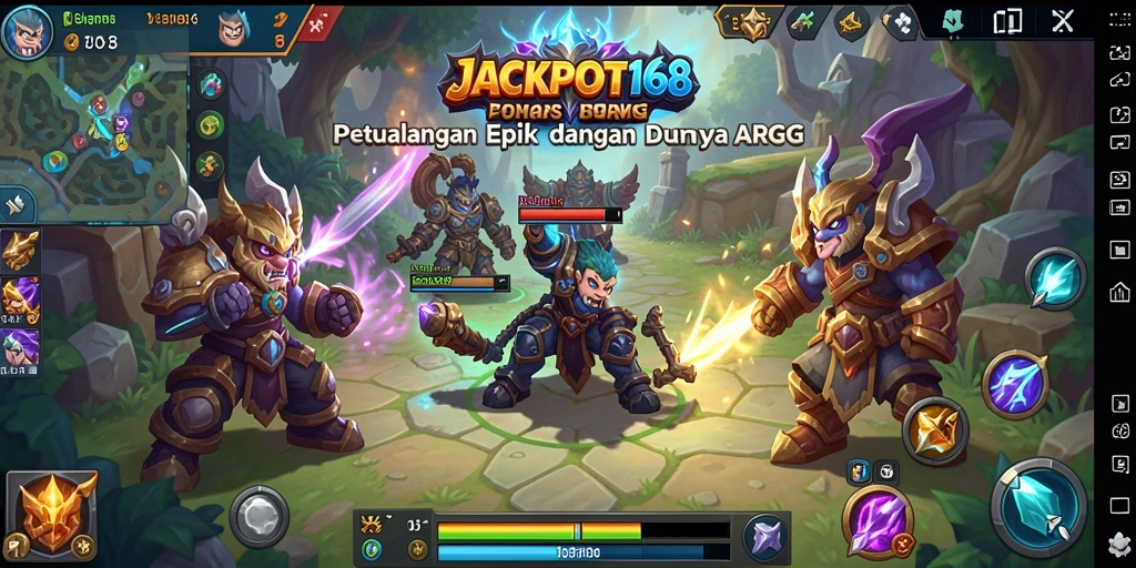 Screenshot utama JACKPOT168 menampilkan aksi mendebarkan dalam petualangan ARPG.