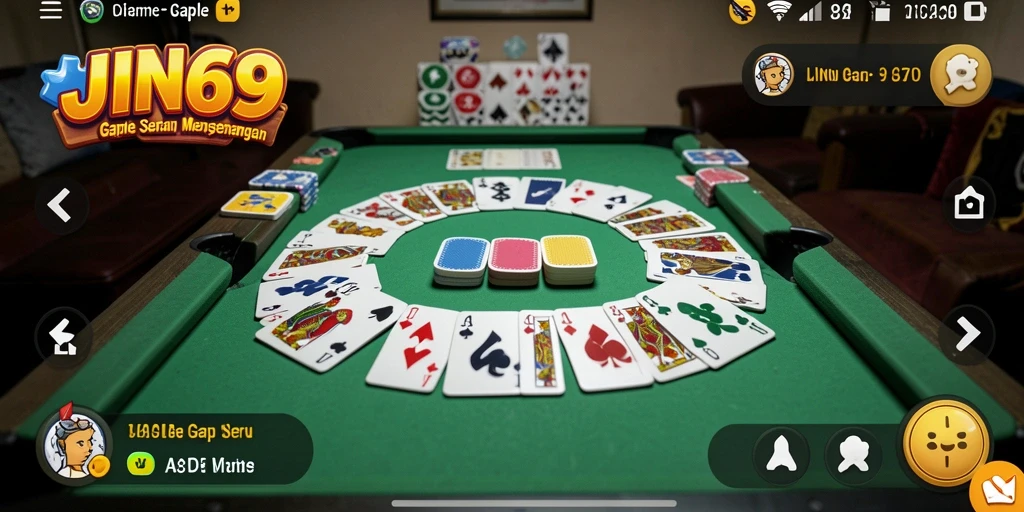 Screenshot gameplay dari JIN69 menunjukkan serunya bermain Gaple.