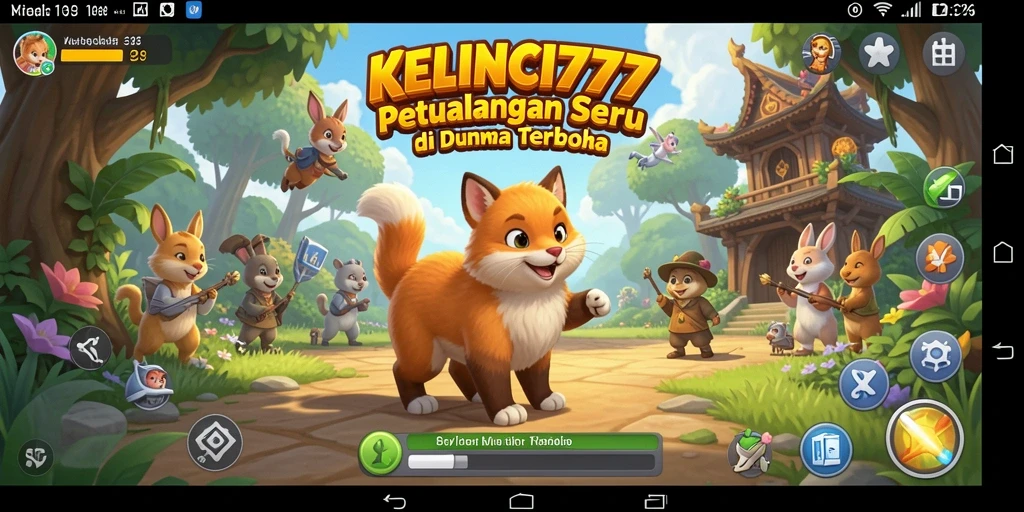 Screenshot gameplay KELINCI777 menunjukkan petualangan kelinci di dunia terbuka.