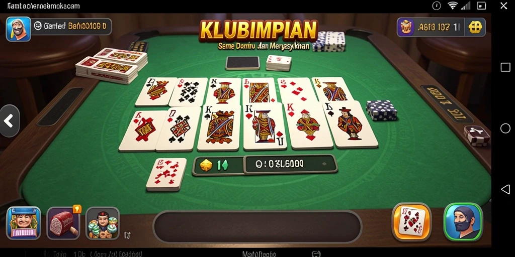 Tampilan gameplay <strong>KLUBIMPIAN</strong> dengan aksi seru permainan Domino.