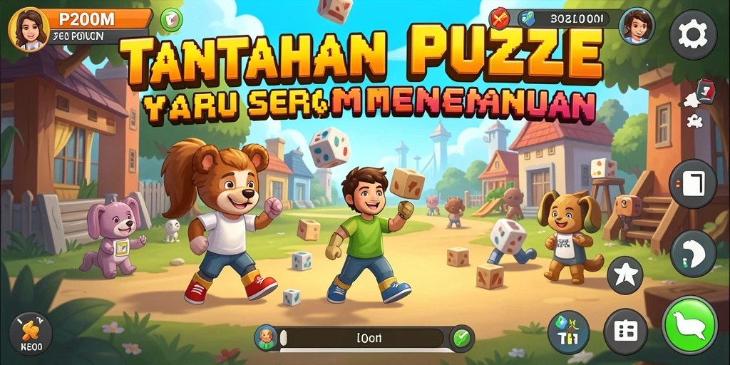 Screenshot gameplay P200M menampilkan keseruan dalam menyelesaikan puzzle.