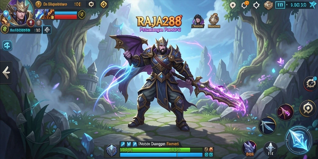 Tampilan gameplay RAJA288 yang menakjubkan dengan aksi seru di dunia MMORPG.