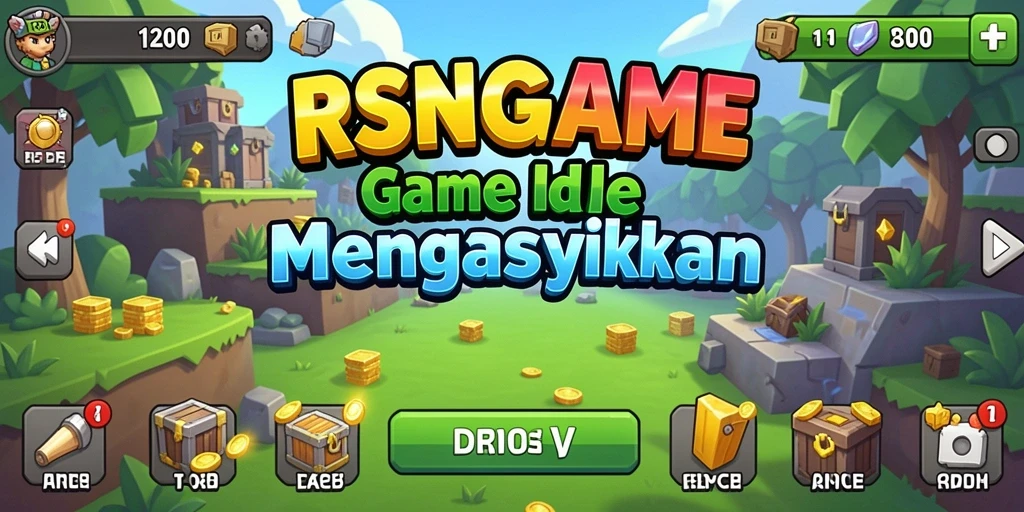 Screenshot yang menunjukkan gameplay RSNGAME dengan aktivitas Idle yang menarik.