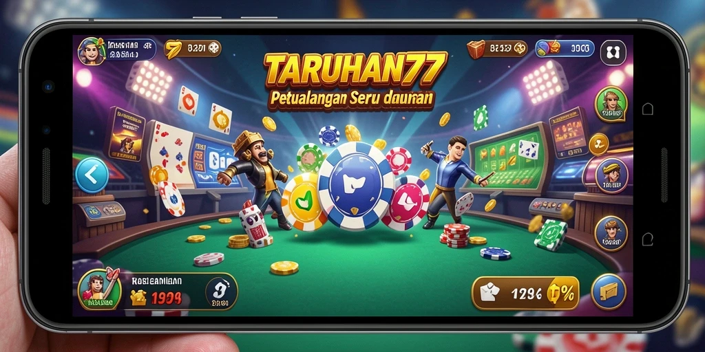 Screenshot utama TARUHAN77 menampilkan aksi seru dalam permainan petualangan.