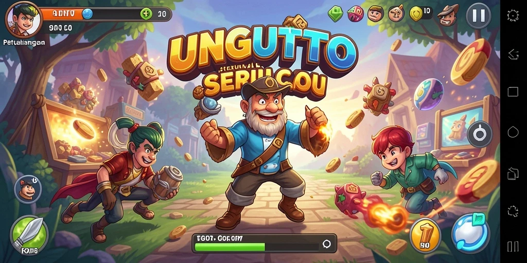 Screenshot gameplay UNGUTOTO yang menampilkan aksi seru dan grafis menawan.
